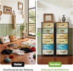 Fabric Chest of Drawers with 6