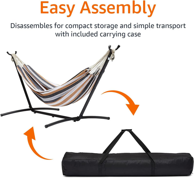 Fabric Hammock with Stand Multi Colour 117CM