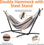 Fabric Hammock with Stand Multi Colour 117CM