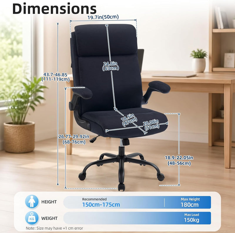 Fabric Office Chair Ergonomic Desk Chairs for Home