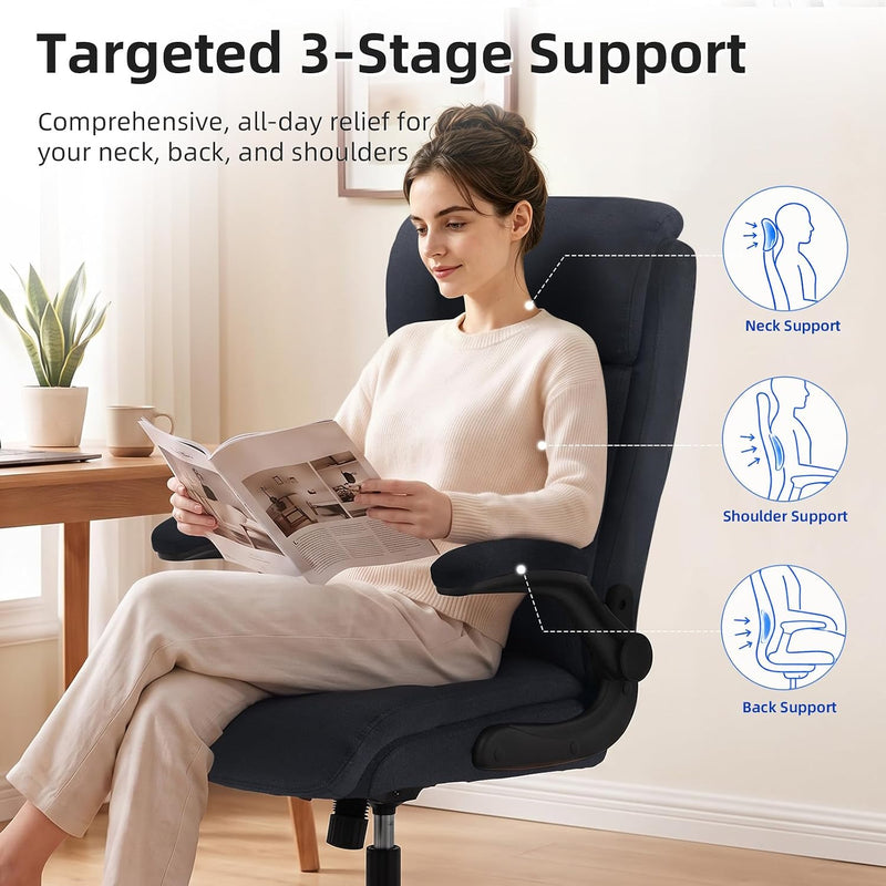 Fabric Office Chair Ergonomic Desk Chairs for Home