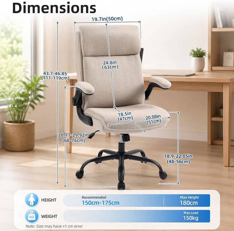Fabric Office Chair Ergonomic Desk Chairs for Home