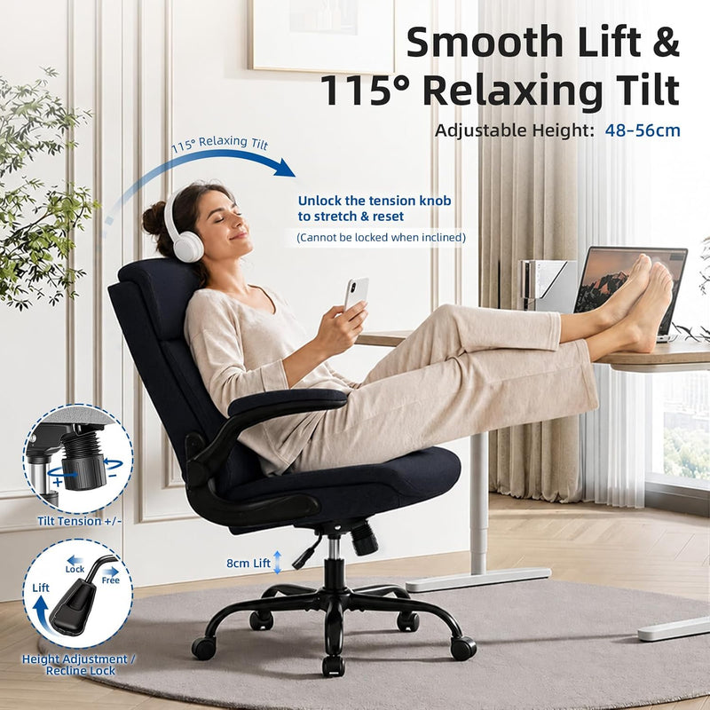 Fabric Office Chair Ergonomic Desk Chairs for Home