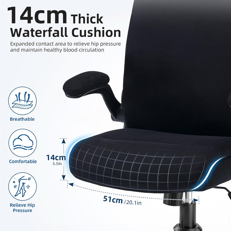 Fabric Office Chair Ergonomic Desk Chairs for Home