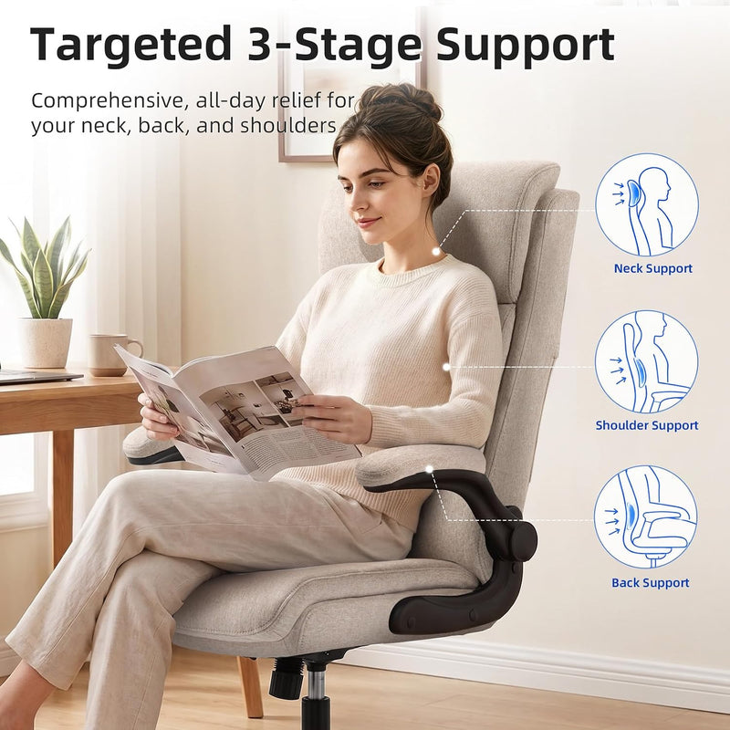 Fabric Office Chair Ergonomic Desk Chairs for Home