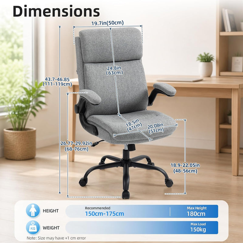 Fabric Office Chair Ergonomic Desk Chairs for Home