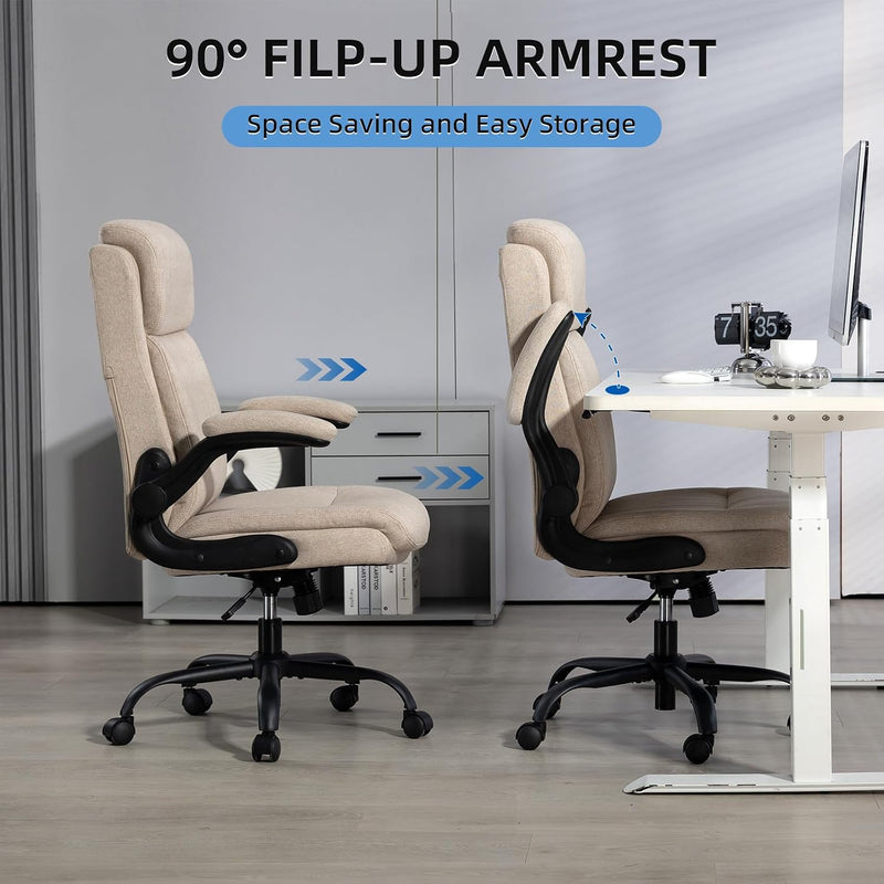 Fabric Office Chair Ergonomic Desk Chairs for Home