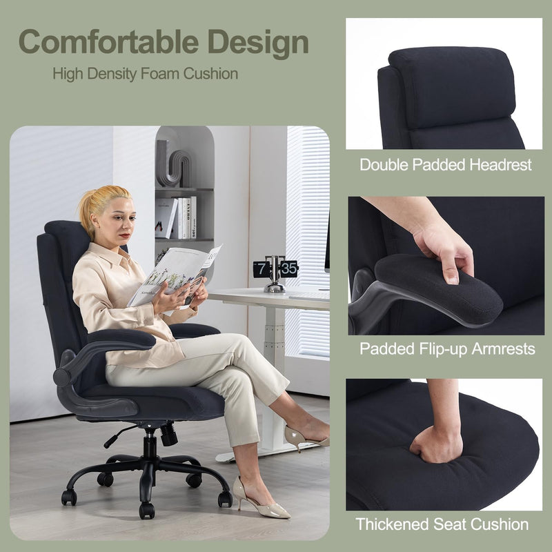 Fabric Office Chair Ergonomic Desk Chairs for Home