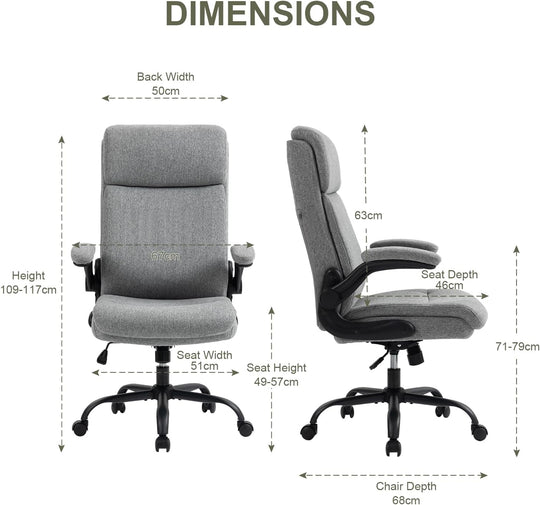 Fabric Office Chair Ergonomic Desk Chairs for Home