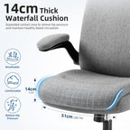 Fabric Office Chair Ergonomic Desk Chairs for Home
