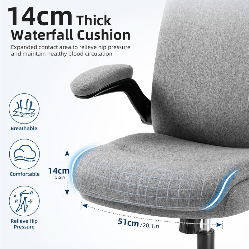 Fabric Office Chair Ergonomic Desk Chairs for Home