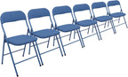 Fabric Padded Folding Chairs Cushioned Foldable Chair (Set of 6)