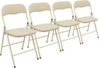 Fabric Padded Folding Chairs Cushioned Foldable Chair (Set of 6)