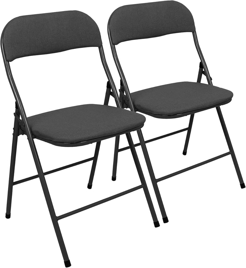 Fabric Padded Folding Chairs Cushioned Foldable Chair (Set of 6)