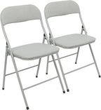 Fabric Padded Folding Chairs Cushioned Foldable Chair (Set of 6)
