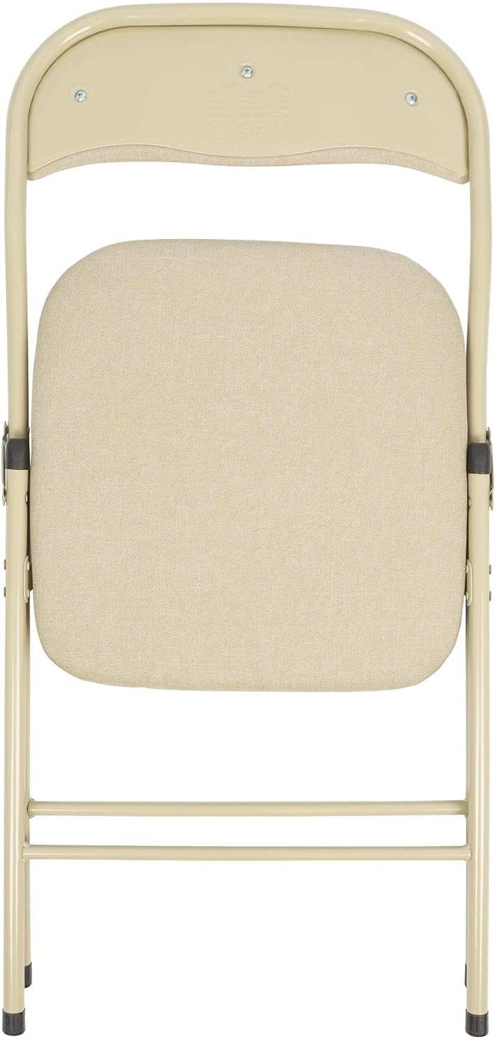 Fabric Padded Folding Chairs Cushioned Foldable Chair (Set of 6)