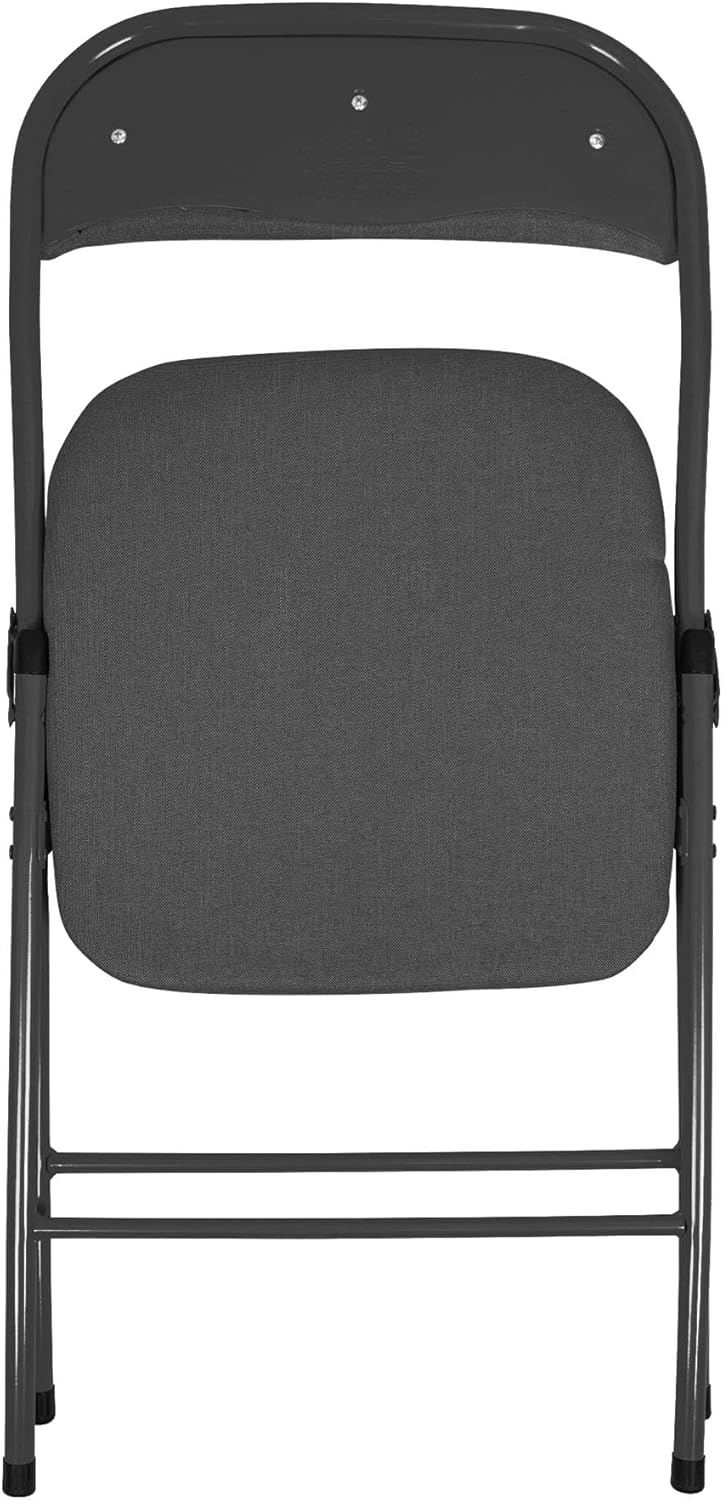 Fabric Padded Folding Chairs Cushioned Foldable Chair (Set of 6)