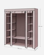 Fabric Wardrobe Portable for Bedroom Clothes Rail