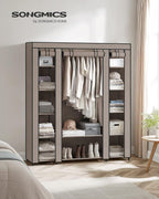 Wardrobe Fabric Covered Folding Cabinet with 12 Shelves