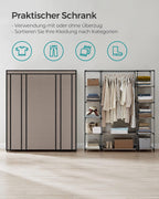 Wardrobe Fabric Covered Folding Cabinet with 12 Shelves