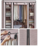 Fabric Wardrobe Portable for Bedroom Clothes Rail