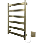 Fala Brushed Brass Electric Heated Towel Rail 400MM