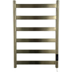 Fala Brushed Brass Electric Heated Towel Rail 400MM