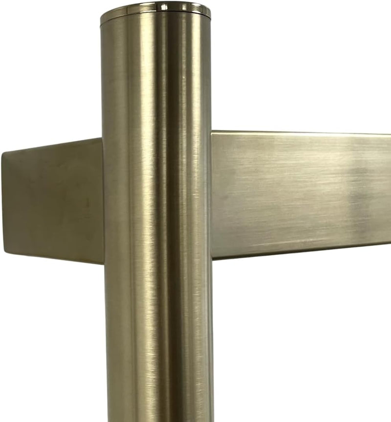 Fala Brushed Brass Electric Heated Towel Rail 400MM