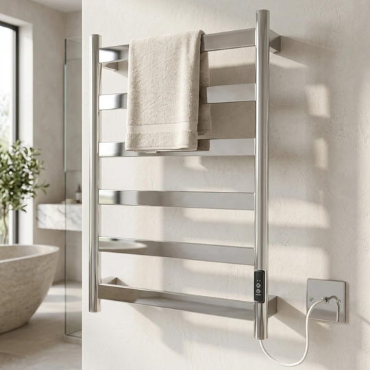 Fala Stainless Steel Electric Heated Towel Rail 500MM