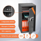 Family Electronic LCD Safe with Fireproof Money
