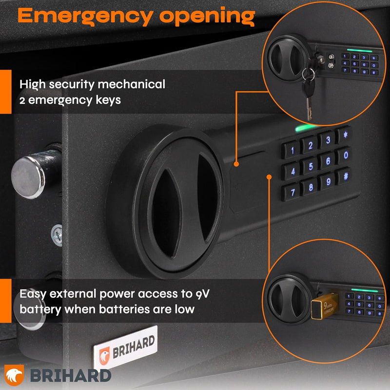 Family Electronic LCD Safe with Fireproof Money
