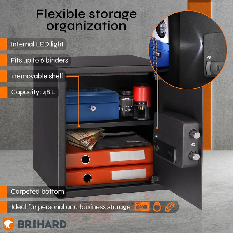 Family Electronic LCD Safe with Fireproof Money