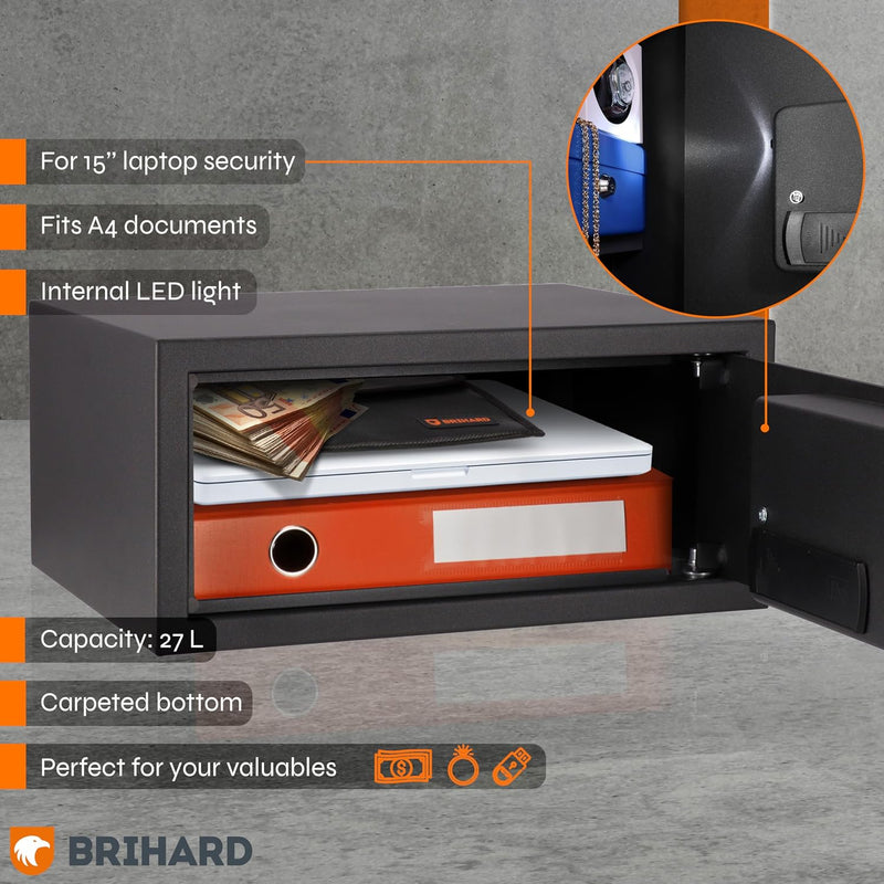 Family Electronic LCD Safe with Fireproof Money