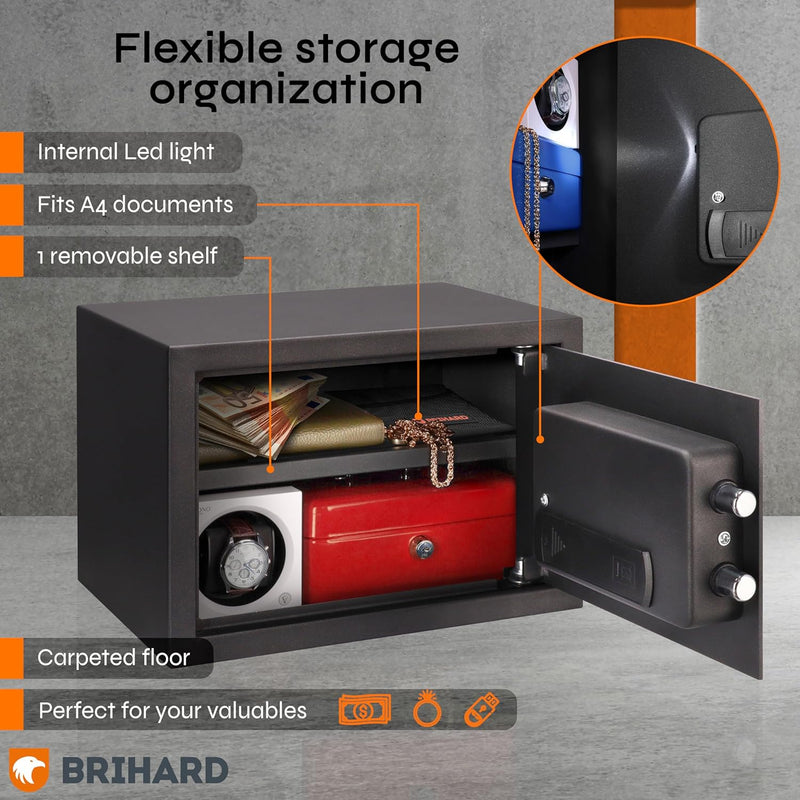 Family Electronic LCD Safe with Fireproof Money