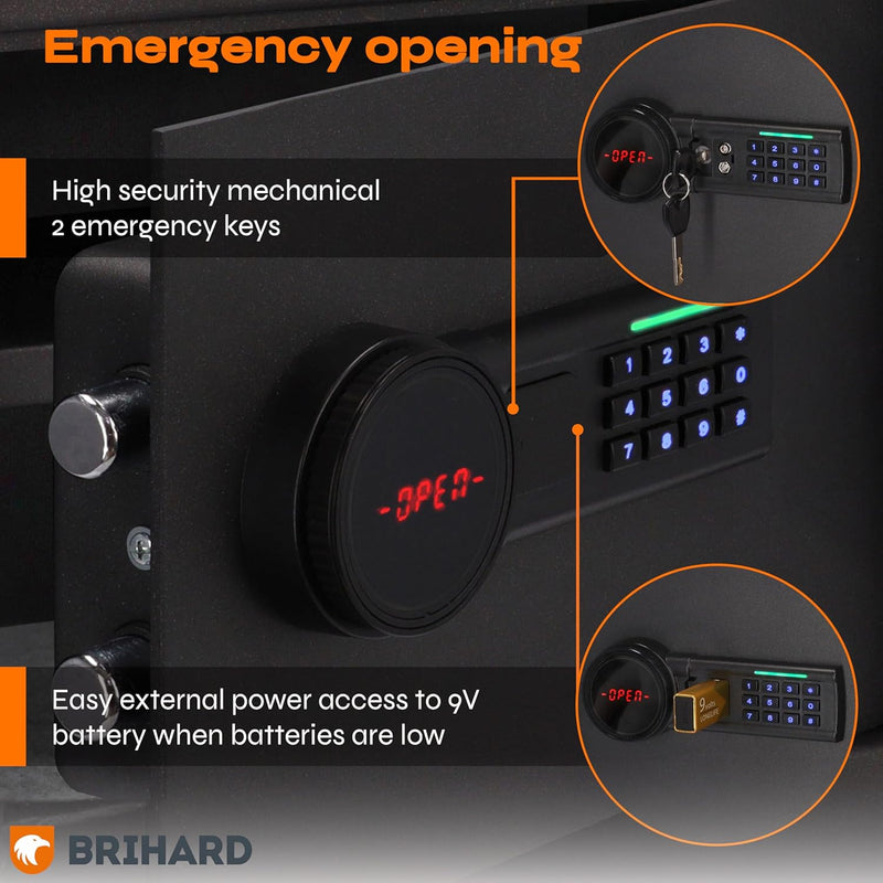 Family Electronic LCD Safe with Fireproof Money