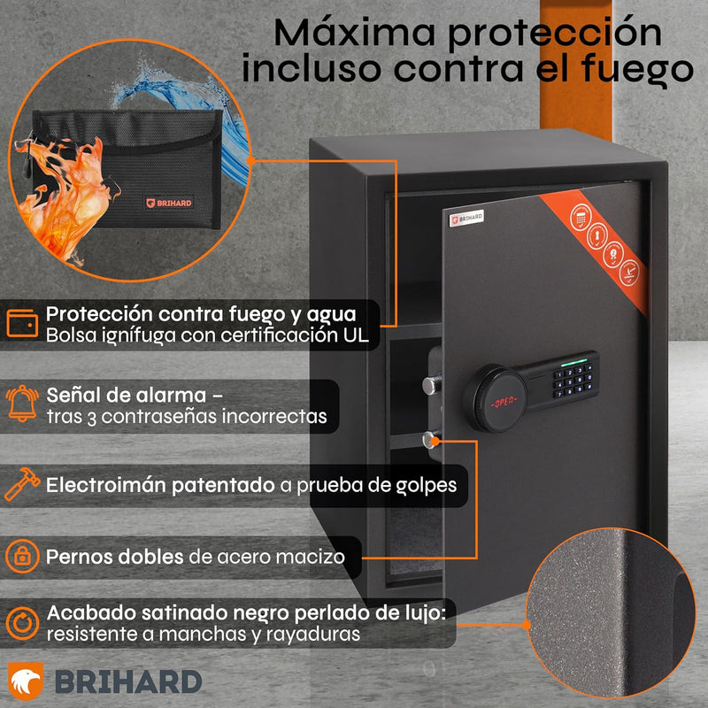 Family Electronic LCD Safe with Fireproof Money