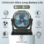 Fan with LED Lights 5-In-1 Portable Battery Operated