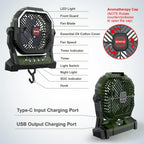 Fan with LED Lights 5-In-1 Portable Battery Operated