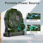 Fan with LED Lights 5-In-1 Portable Battery Operated