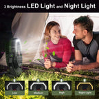 Fan with LED Lights 5-In-1 Portable Battery Operated