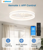 Fans with Lights and Remote Modern Smart