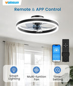 Fans with Lights and Remote Modern Smart
