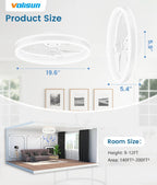 Fans with Lights and Remote Modern Smart