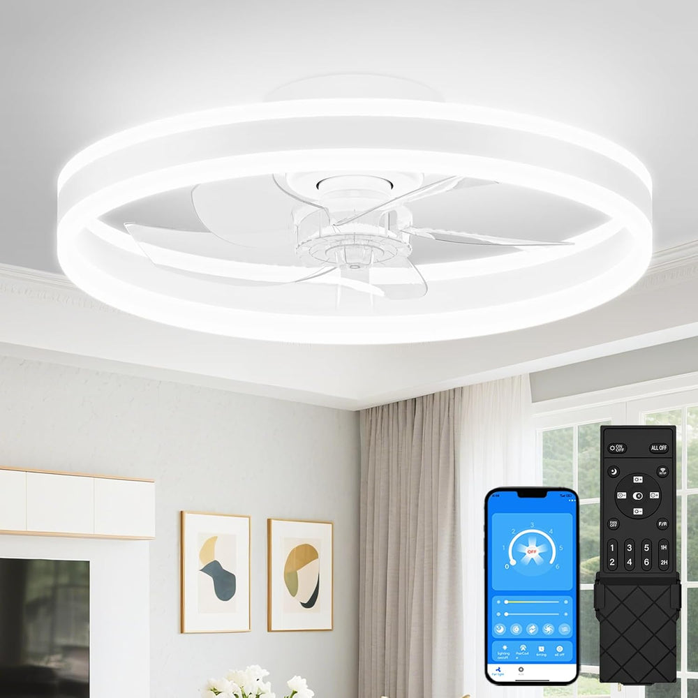 Fans with Lights and Remote Modern Smart