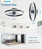 Fans with Lights and Remote Modern Smart