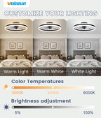 Fans with Lights and Remote Modern Smart
