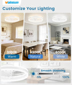 Fans with Lights and Remote Modern Smart
