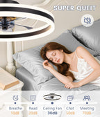 Fans with Lights and Remote Modern Smart