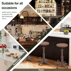 Bar Stool 24-28inch Height Adjustable Industrial Counter Stools