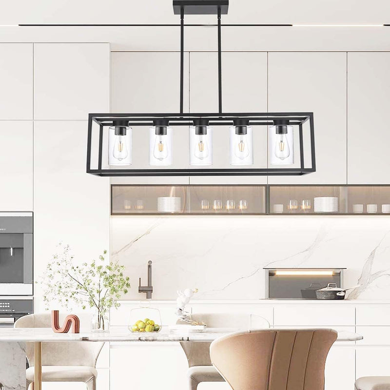 Farmhouse Chandeliers for Kitchen Island Brushed Nickel Dining